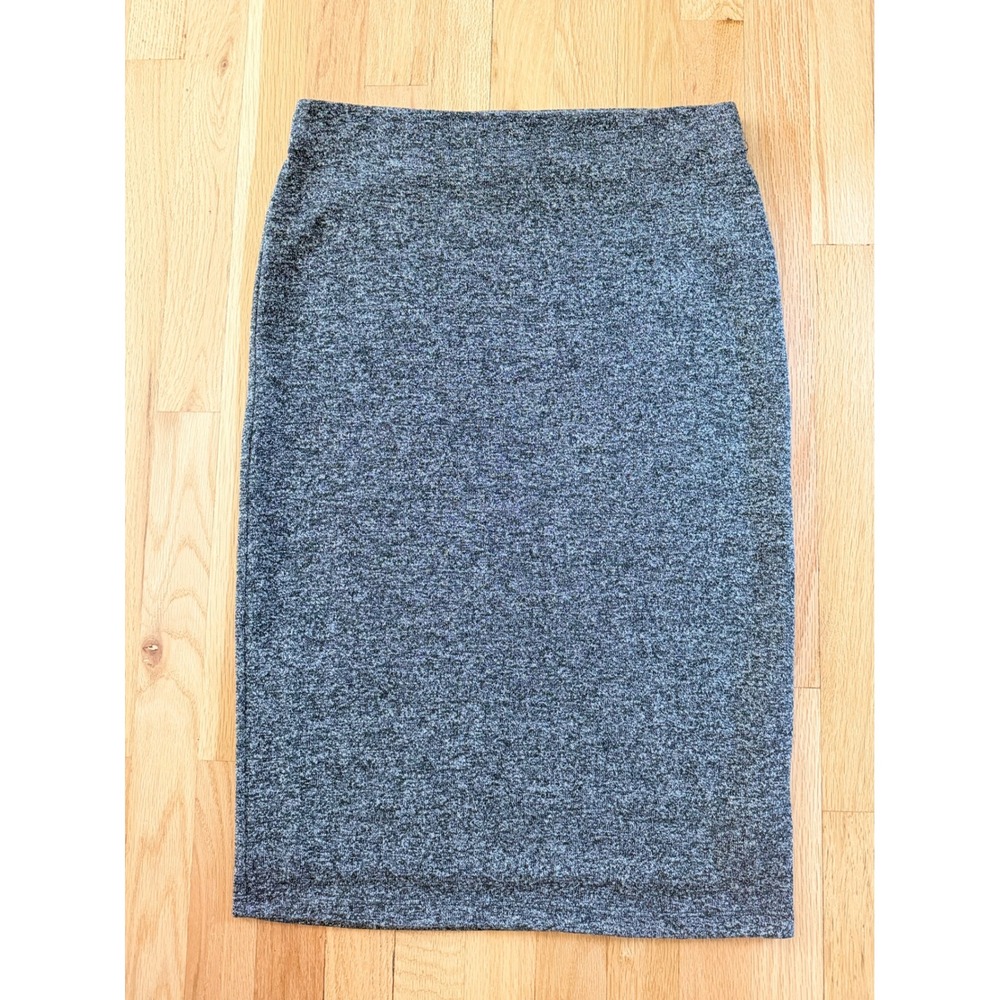 Old Navy Womens Gray Marled Knit Pencil Skirt Elastic Waist Lined Size M - Picture 3 of 7